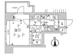 スカイコート江東住吉 1Kの間取図画像
