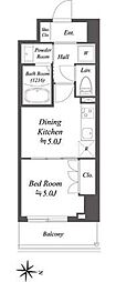 AlphaPrime東陽町 1DKの間取図画像