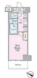 リビオメゾン南砂町 1Kの間取図画像