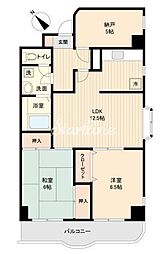 ウィステリア冬木 2SLDKの間取図画像