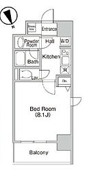 プライムアーバン門前仲町 1Kの間取図画像