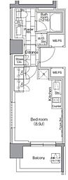 パークハビオ東陽町 ワンルームの間取図画像