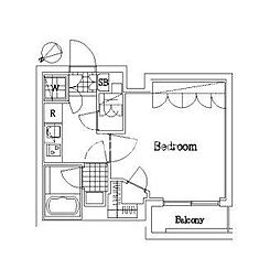 ザ・レジデンス・オブ・トーキョーT12 1Kの間取図画像