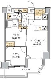 リビオメゾン南砂町 2LDKの間取図画像
