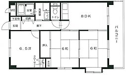 ハイム宮本 3DKの間取図画像
