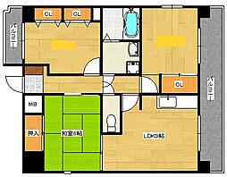 シャンポール 3LDKの間取図画像