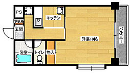 加島ビル 1Kの間取図画像
