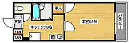 ジュネスモリカワ 1Kの間取図画像