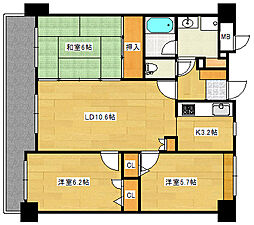 藤和己斐本町ホームズ弐番館 3LDKの間取図画像