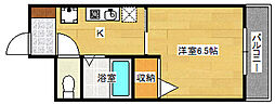ハイライズ渡辺 1Kの間取図画像
