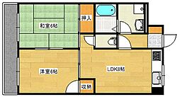 クリオール 2LDKの間取図画像