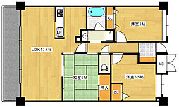 レゾナンス庚午 3LDKの間取図画像