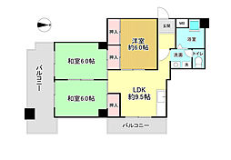 第2吉岡ビル 3LDKの間取図画像