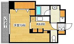 CASAEN2 1Kの間取図画像