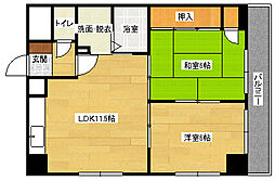 コンフォート・Nビル3 2LDKの間取図画像