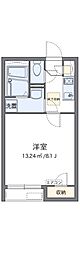 レオネクストプランドール 1Kの間取図画像