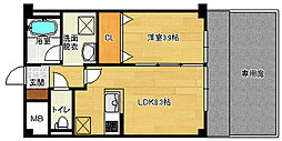 カスタニエ緑井2 1LDKの間取図画像