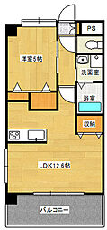 ベルパッソ横川弐番館 1LDKの間取図画像