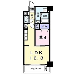 アドレシア古江 1LDKの間取図画像