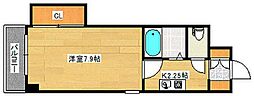 ヴィアーレ古市 1Kの間取図画像