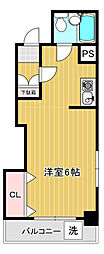 コーポ駅前ビル ワンルームの間取図画像