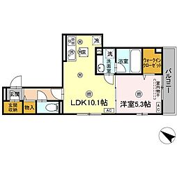 Colermo舟入南 1LDKの間取図画像