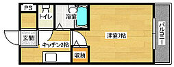 ラフィアン長楽寺 1Kの間取図画像