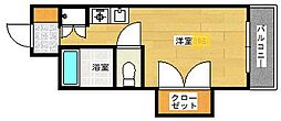 益井ビル ワンルームの間取図画像