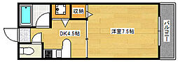 プレア21 1Kの間取図画像