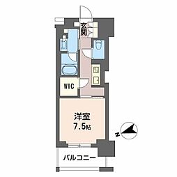 ザ・十日市プレイス 1Kの間取図画像