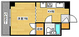 第3福助マンション 1Kの間取図画像