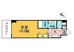 エイトバレー古市Annex 1Kの間取図画像