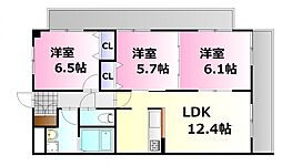 プロスペリティナカムラ 3LDKの間取図画像