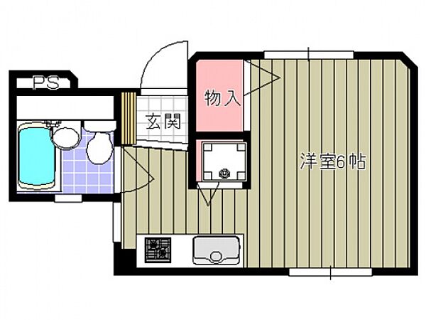 広島県広島市中区本川町２丁目(賃貸マンション1R・3階・19.08㎡)の写真 その2