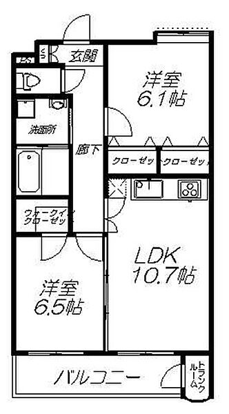 広島県安芸郡府中町石井城１丁目(賃貸マンション2LDK・1階・59.17㎡)の写真 その2