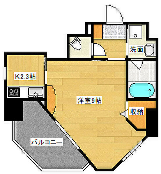 広島県広島市南区的場町２丁目(賃貸マンション1K・10階・28.76㎡)の写真 その2