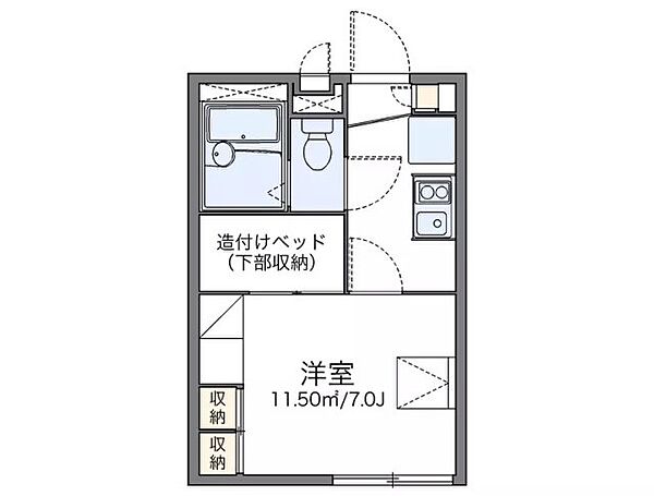 広島県広島市安佐南区相田２丁目(賃貸アパート1K・1階・19.87㎡)の写真 その2