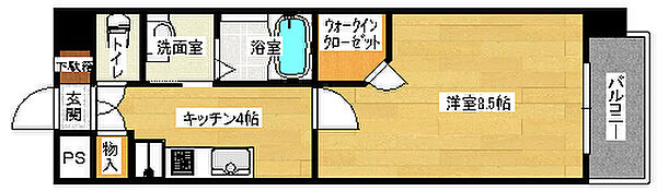 広島県広島市中区住吉町(賃貸マンション1K・5階・29.82㎡)の写真 その2