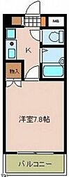 ドミトリー庚午 1Kの間取図画像