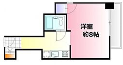 佐伯ビル 1Kの間取図画像
