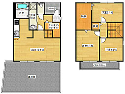 JR可部線 安芸長束駅 徒歩11分の賃貸アパート 1階3SLDKの間取り