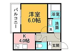 間取図画像 1K