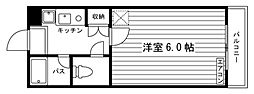 ピア・カタヤマ1 1Kの間取図画像