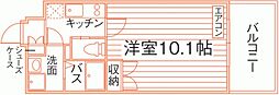 グランエターナ岡山3 1Kの間取図画像