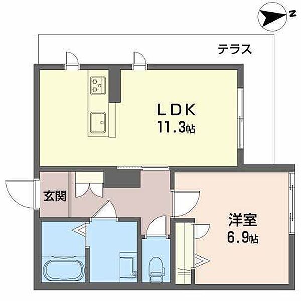 BEREO　HIKO－U太田 101｜和歌山県和歌山市太田４丁目(賃貸マンション1LDK・1階・45.20㎡)の写真 その2