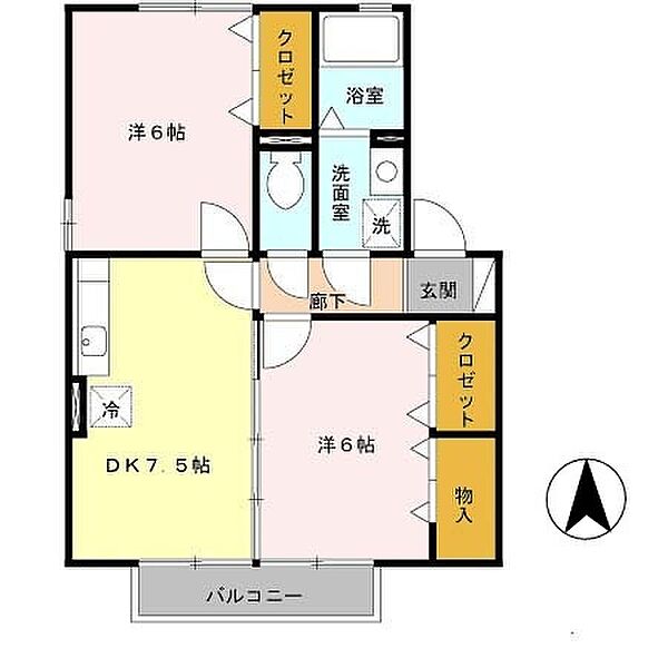 アルブルコート　Ａ棟 A202｜和歌山県海南市重根東２丁目(賃貸アパート2DK・2階・48.58㎡)の写真 その2