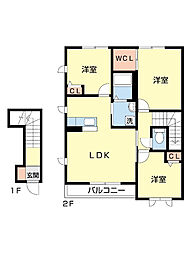 シャーメゾン紀水 3LDKの間取図画像