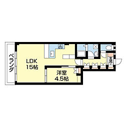 第一垂井ビル 1LDKの間取図画像