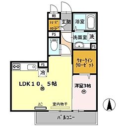CreekPalace 1LDKの間取図画像