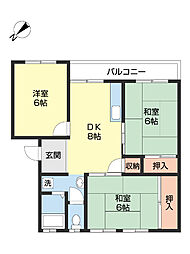 西浜ビレジ 3DKの間取図画像